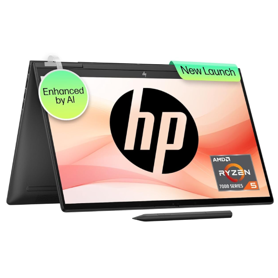 HP Envy x360 2-in-1 Laptop 15,AMD Ryzen™ 5 7530U,15.6-inch(39.6 cm),FHD,16GB LPDDR4x,512GB SSD,Multi-Touch Enabled,Dual Speakers,Win 11,Nightfall Black Aluminum,1.82 kg